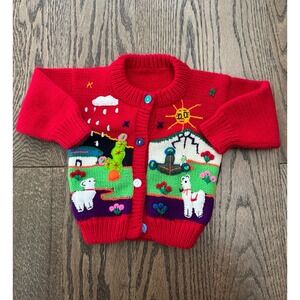 Vintage handmade embroidered sweater 18/24